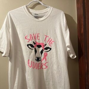 New cute cow breast cancer awareness T-shirt